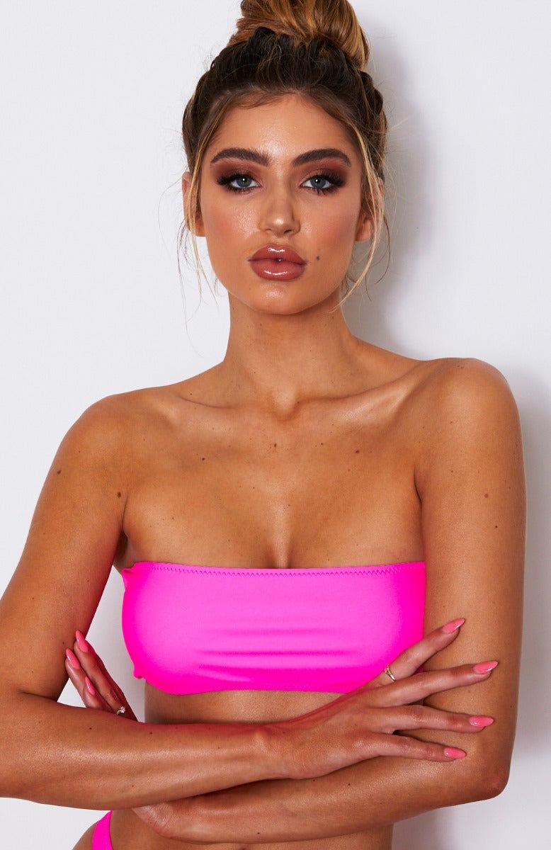 Kiki Bikini Top Neon Pink sold by White Fox Boutique product image thumbnail 2