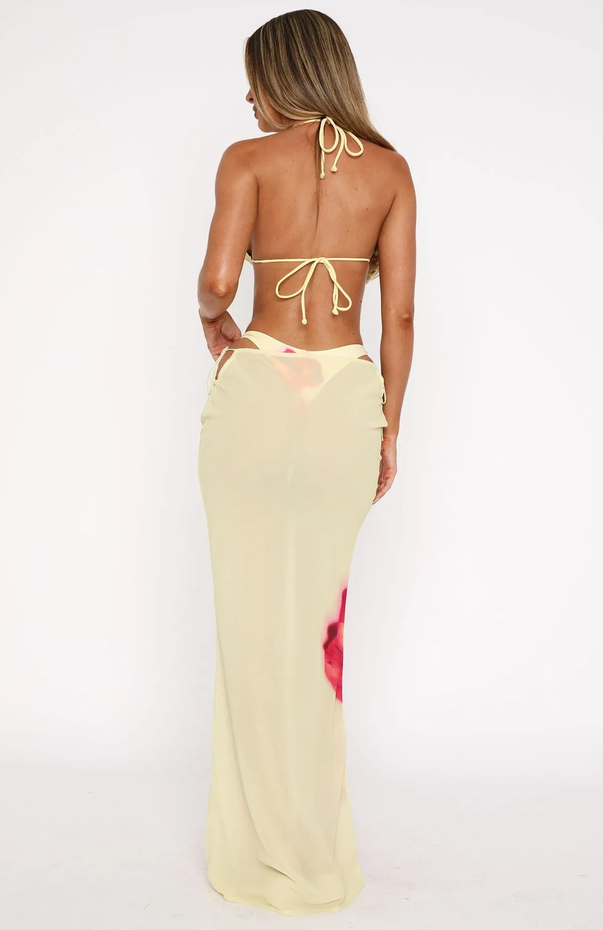 Luminous Maxi Skirt Lemon Lush sold by White Fox Boutique product image thumbnail 4