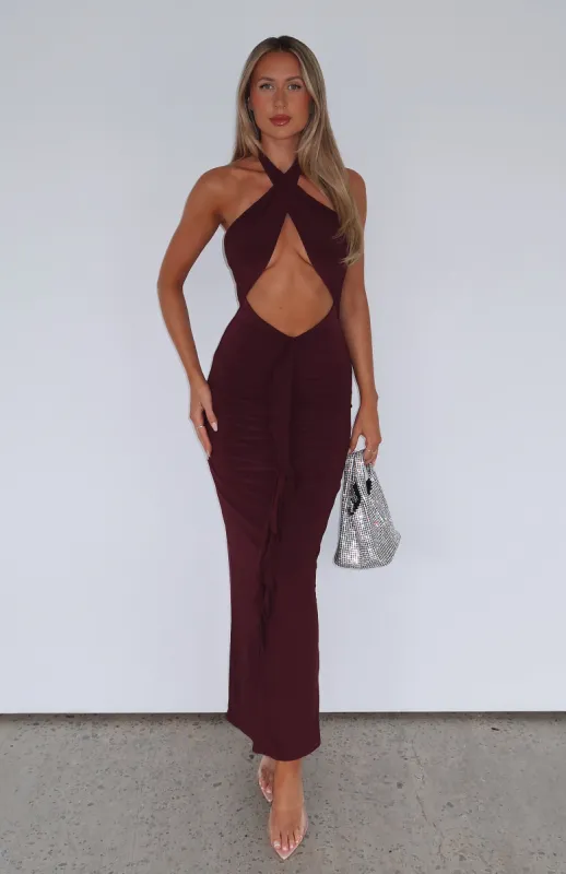 Soul Ties Maxi Dress Plum sold by White Fox Boutique