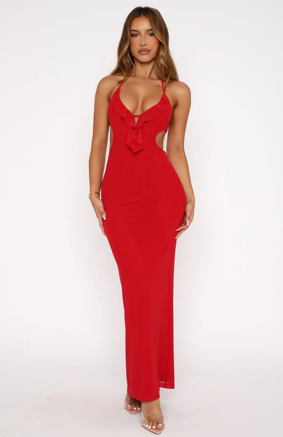 Eyes On Her Maxi Dress Red sold by White Fox Boutique product image thumbnail 2