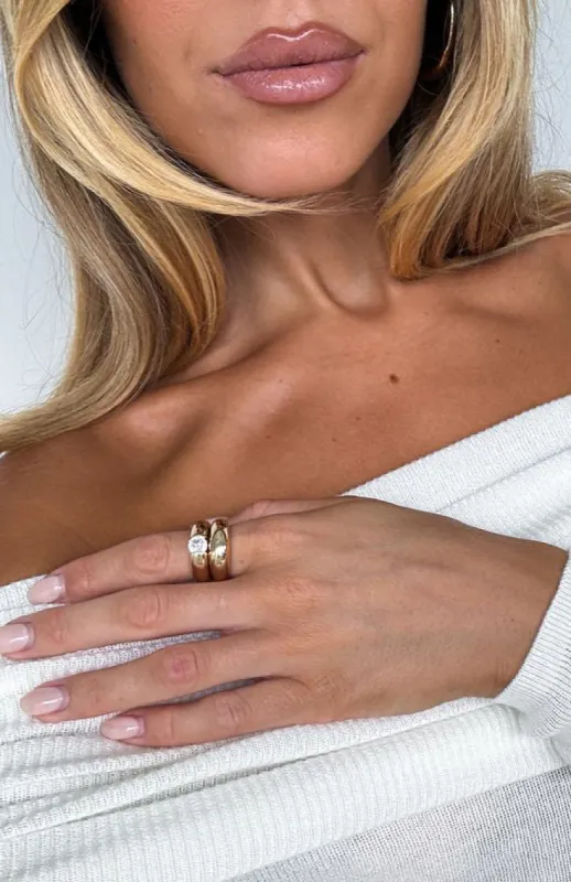 Neno Ring Set Gold sold by White Fox Boutique