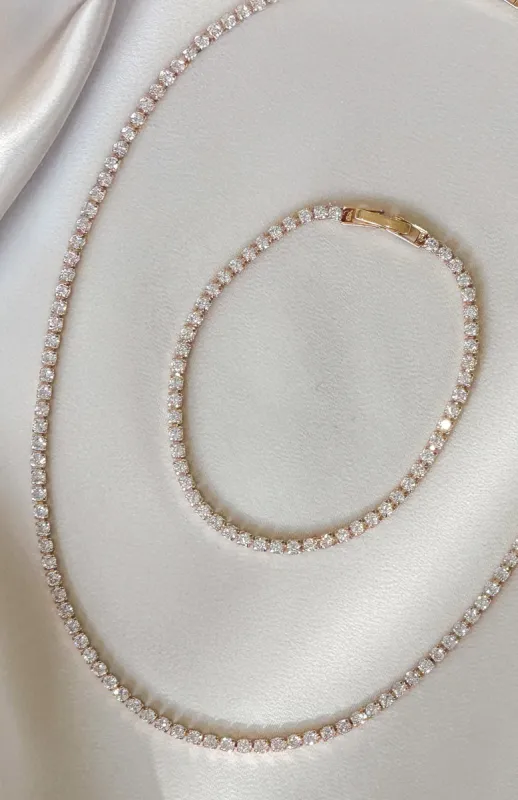 Clare Tennis Set Gold sold by White Fox Boutique