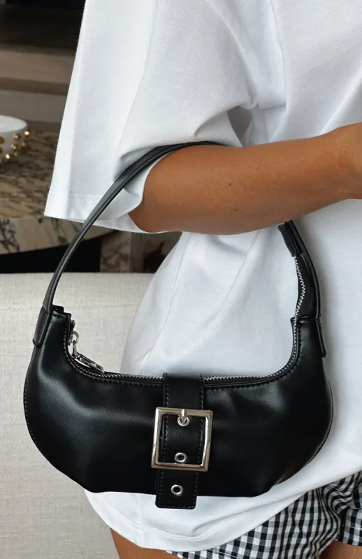 Harvey Shoulder Bag Black made by White Fox Boutique