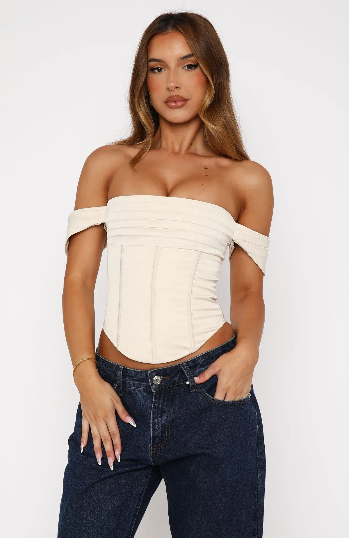 Midnight Magic Bustier Champagne sold by White Fox Boutique product image thumbnail 2