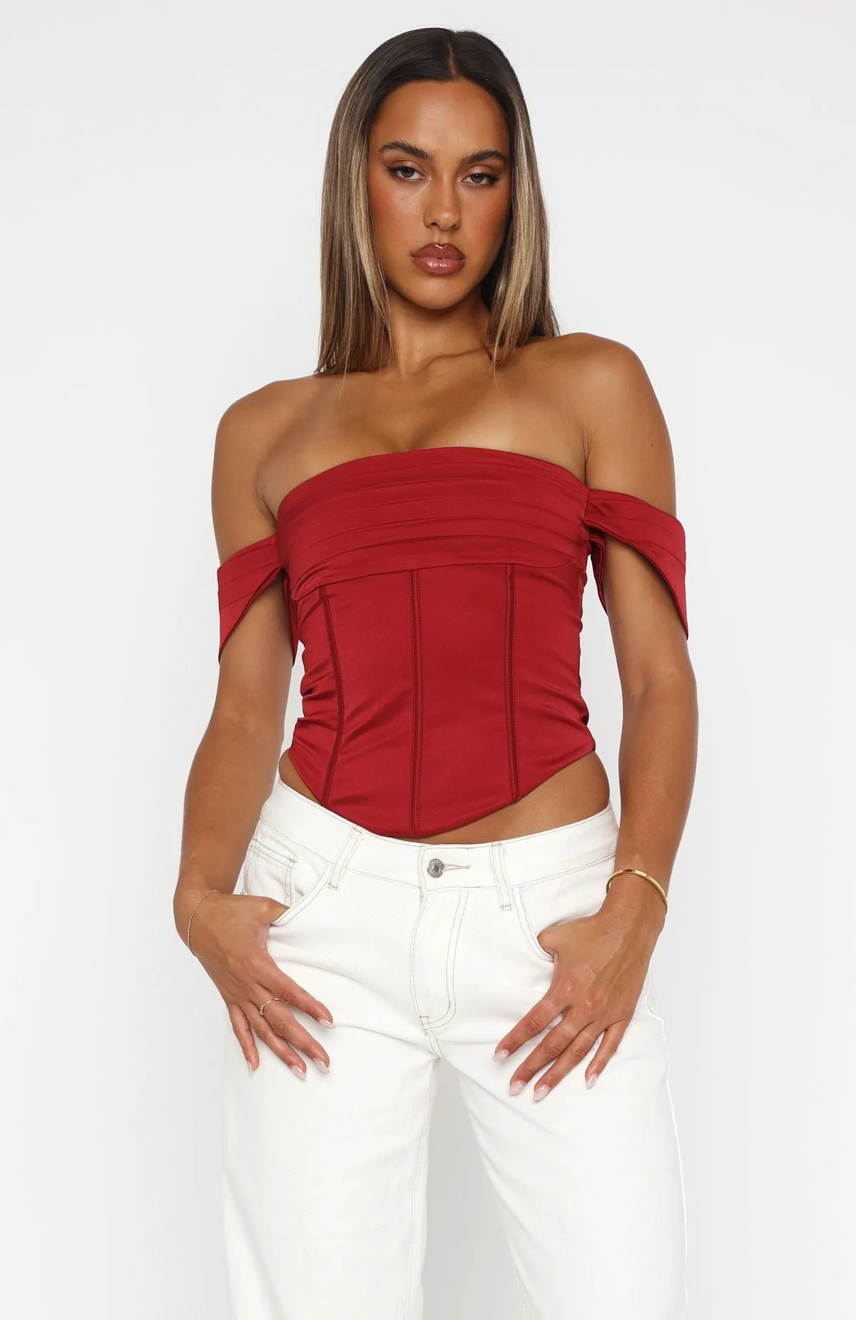 Midnight Magic Bustier Wine sold by White Fox Boutique product image thumbnail 2