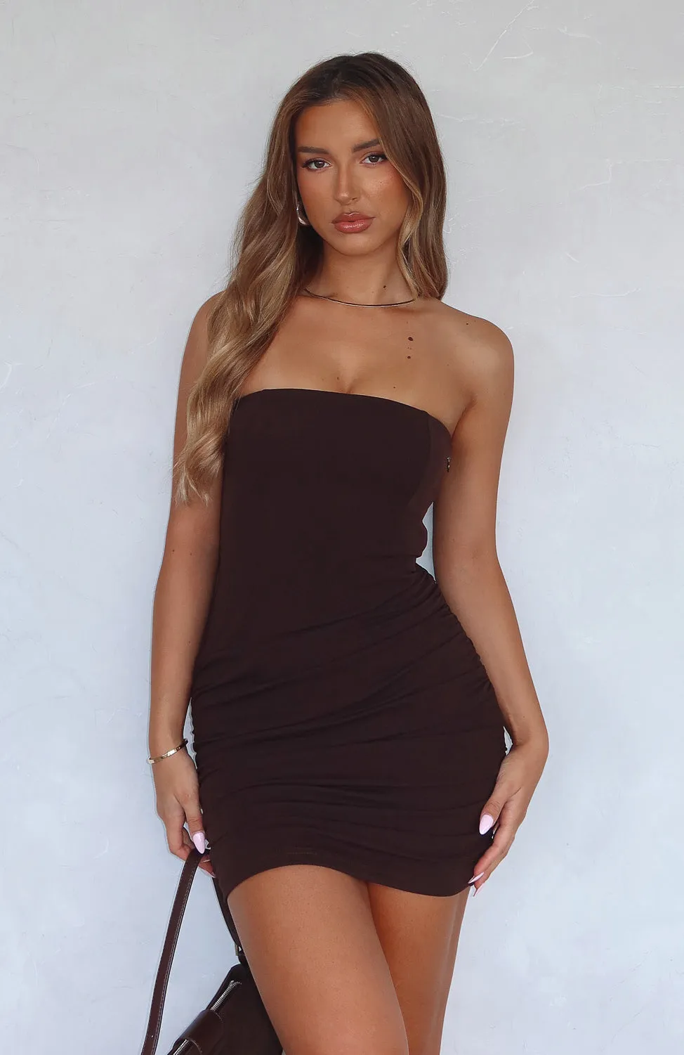 I Guess So Mini Dress Chocolate sold by White Fox Boutique product image thumbnail 5