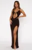 High Voltage Maxi Dress Chocolate sold by White Fox Boutique