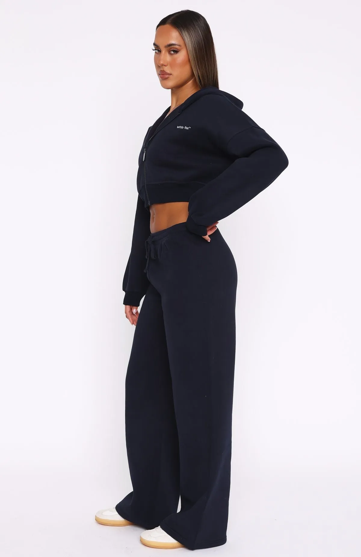 Straight Forward Wide Leg Sweatpants Navy sold by White Fox Boutique product image thumbnail 3