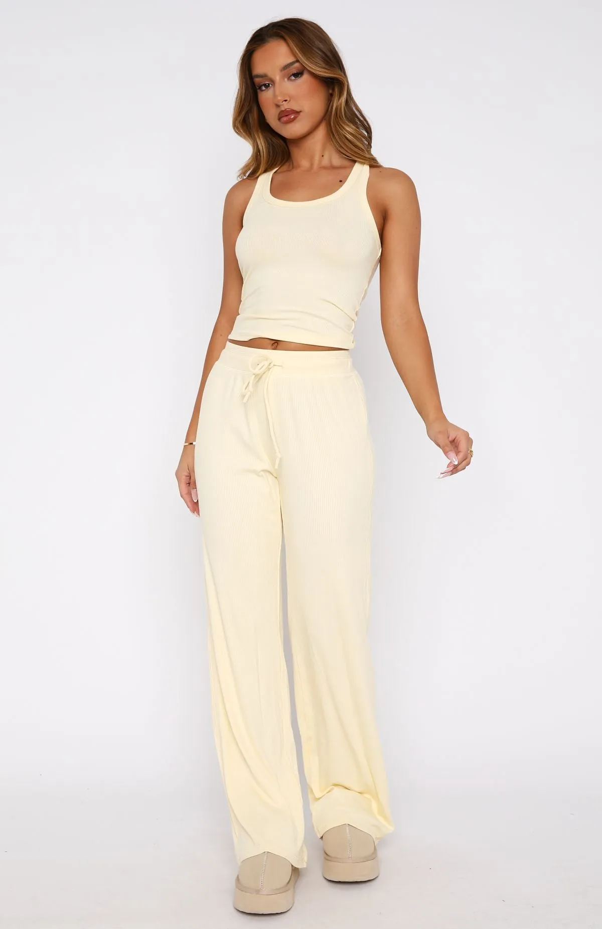 No Peace Pyjama Pants Butter sold by White Fox Boutique product image thumbnail 2