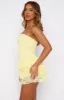 New Idea Strapless Mini Dress Lemon sold by White Fox Boutique