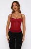 She Moves Bustier Wine sold by White Fox Boutique