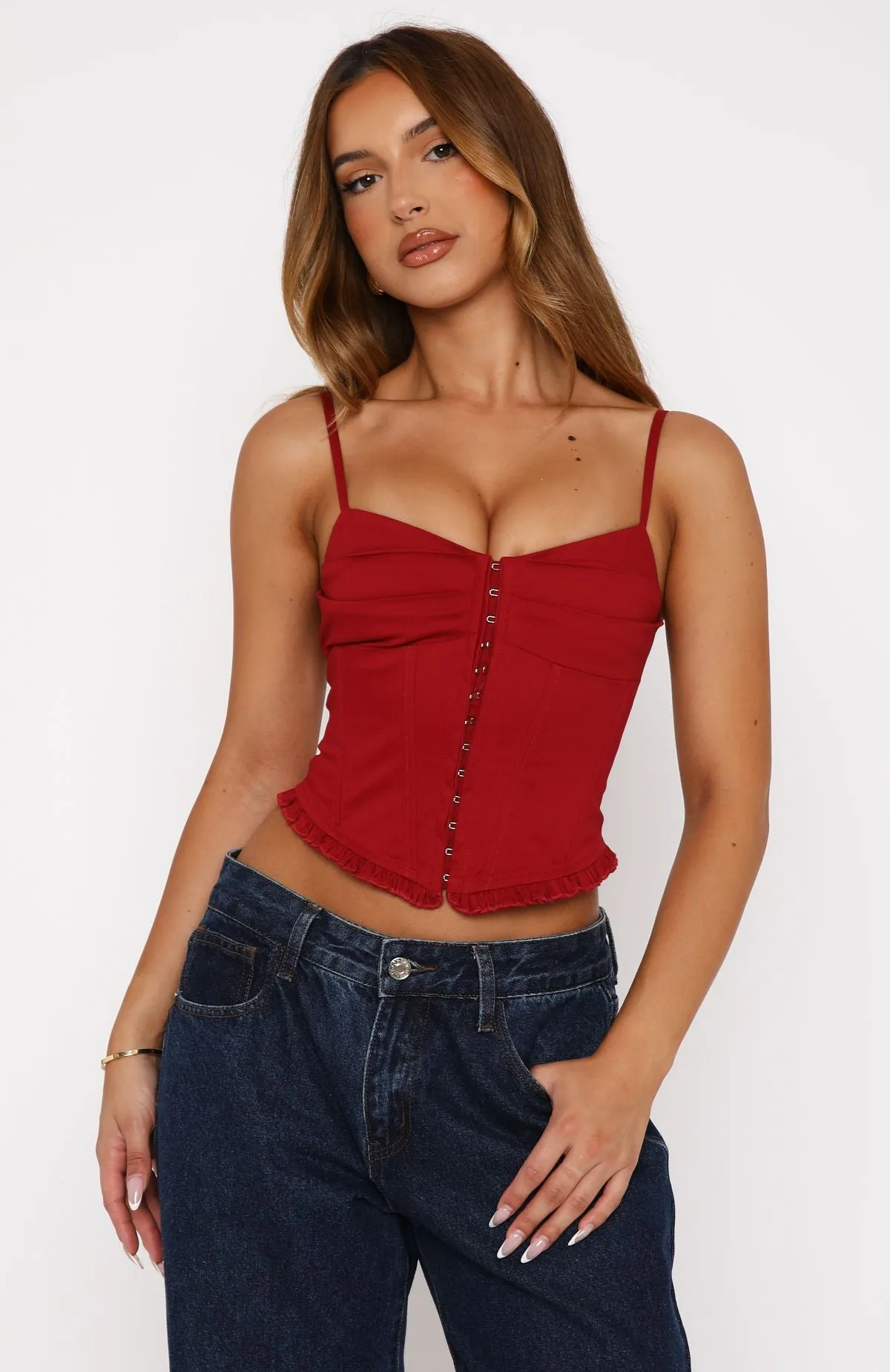 Striking Out Bustier Red sold by White Fox Boutique product image thumbnail 2