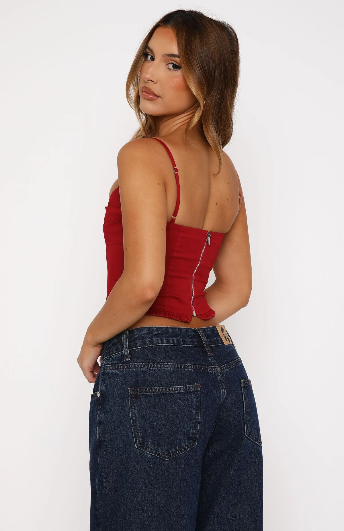 Striking Out Bustier Red sold by White Fox Boutique product image thumbnail 4