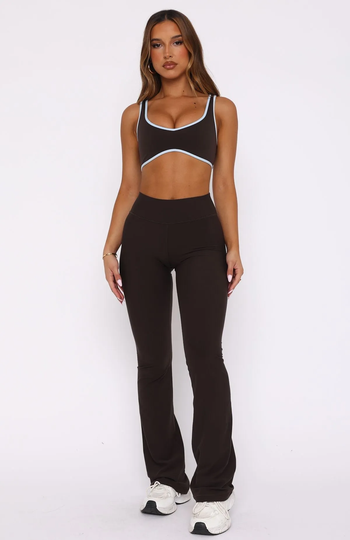 Stay Active Flare Leggings Espresso sold by White Fox Boutique product image thumbnail 2