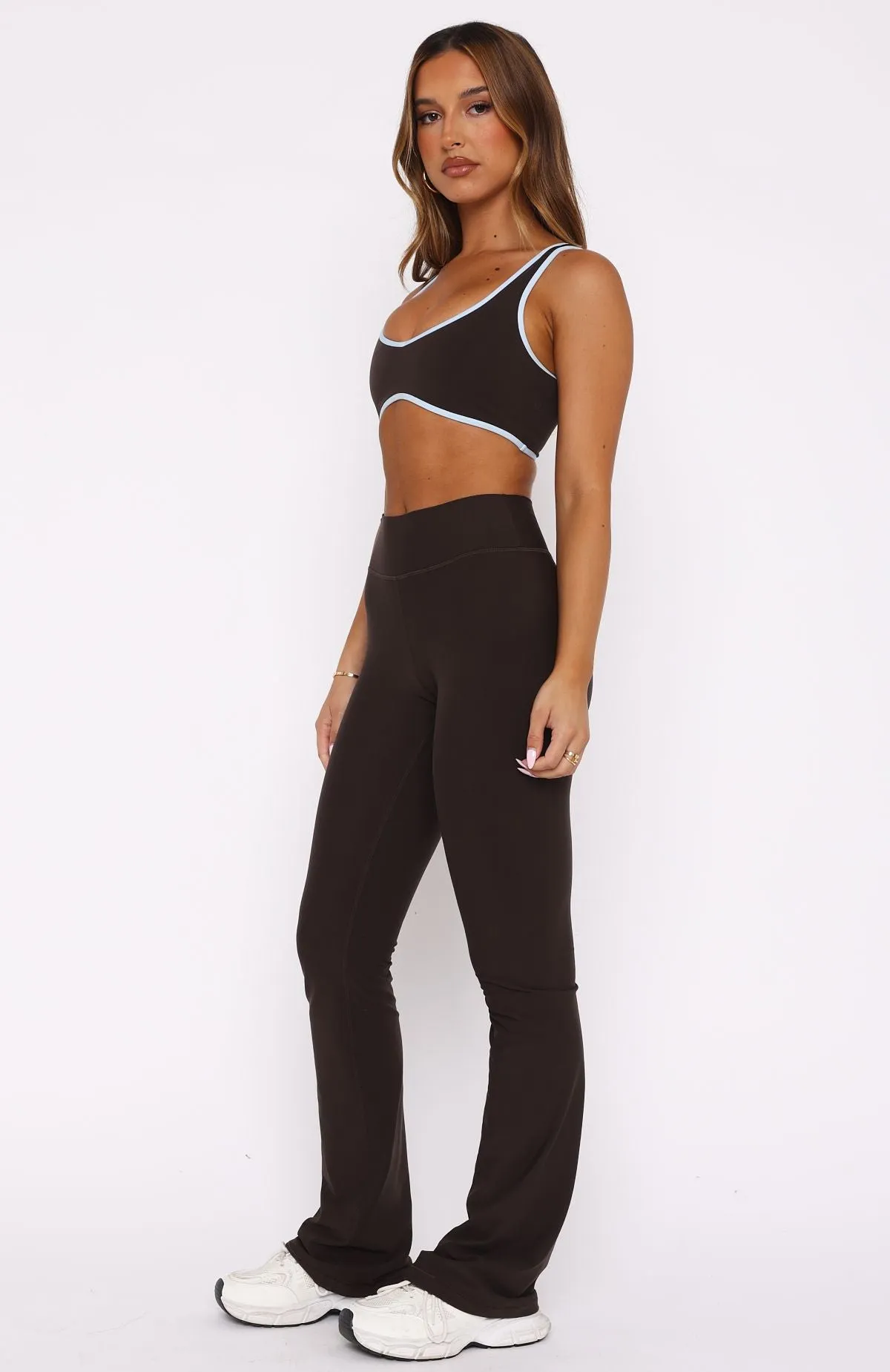 Stay Active Flare Leggings Espresso sold by White Fox Boutique product image thumbnail 3