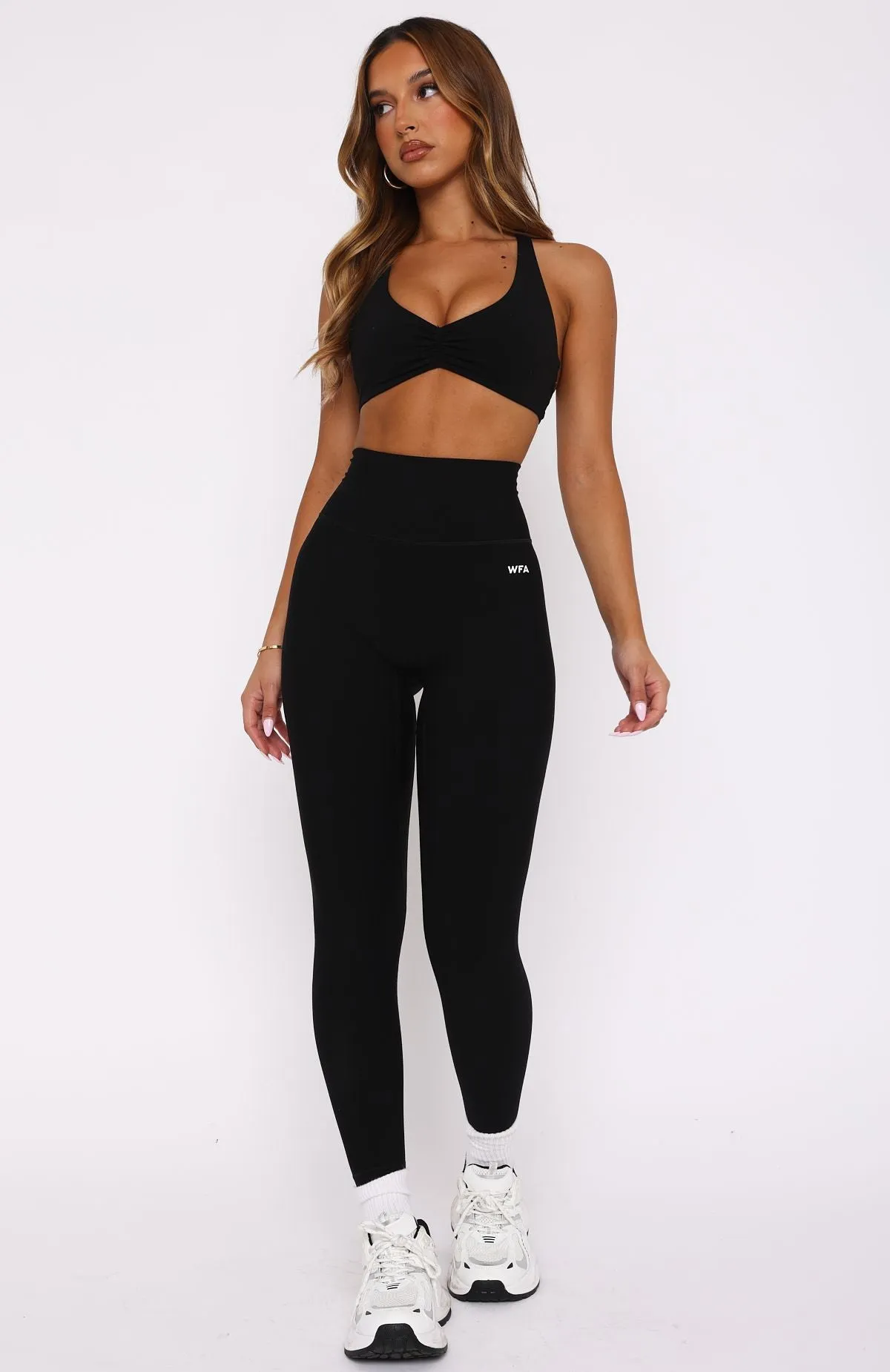 Sprinting Zip Pocket Leggings Black sold by White Fox Boutique product image thumbnail 2