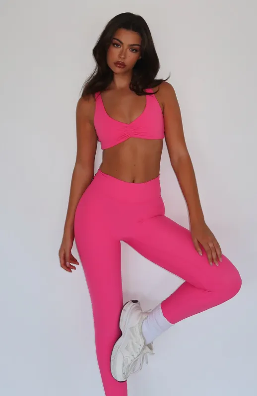Race Me Sports Bra Bubblegum sold by White Fox Boutique