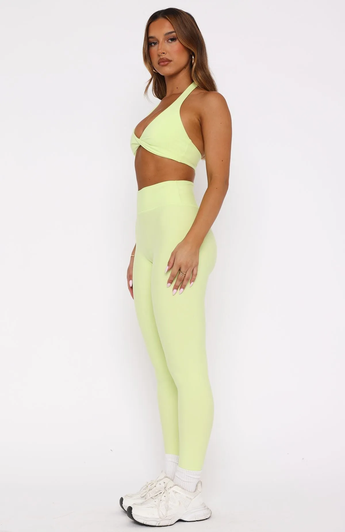 Go Getter High Waisted Leggings Citrus sold by White Fox Boutique product image thumbnail 3