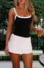 Get Going Crossover Mini Skort White sold by White Fox Boutique