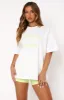 Down To The Wire Oversized Tee White sold by White Fox Boutique