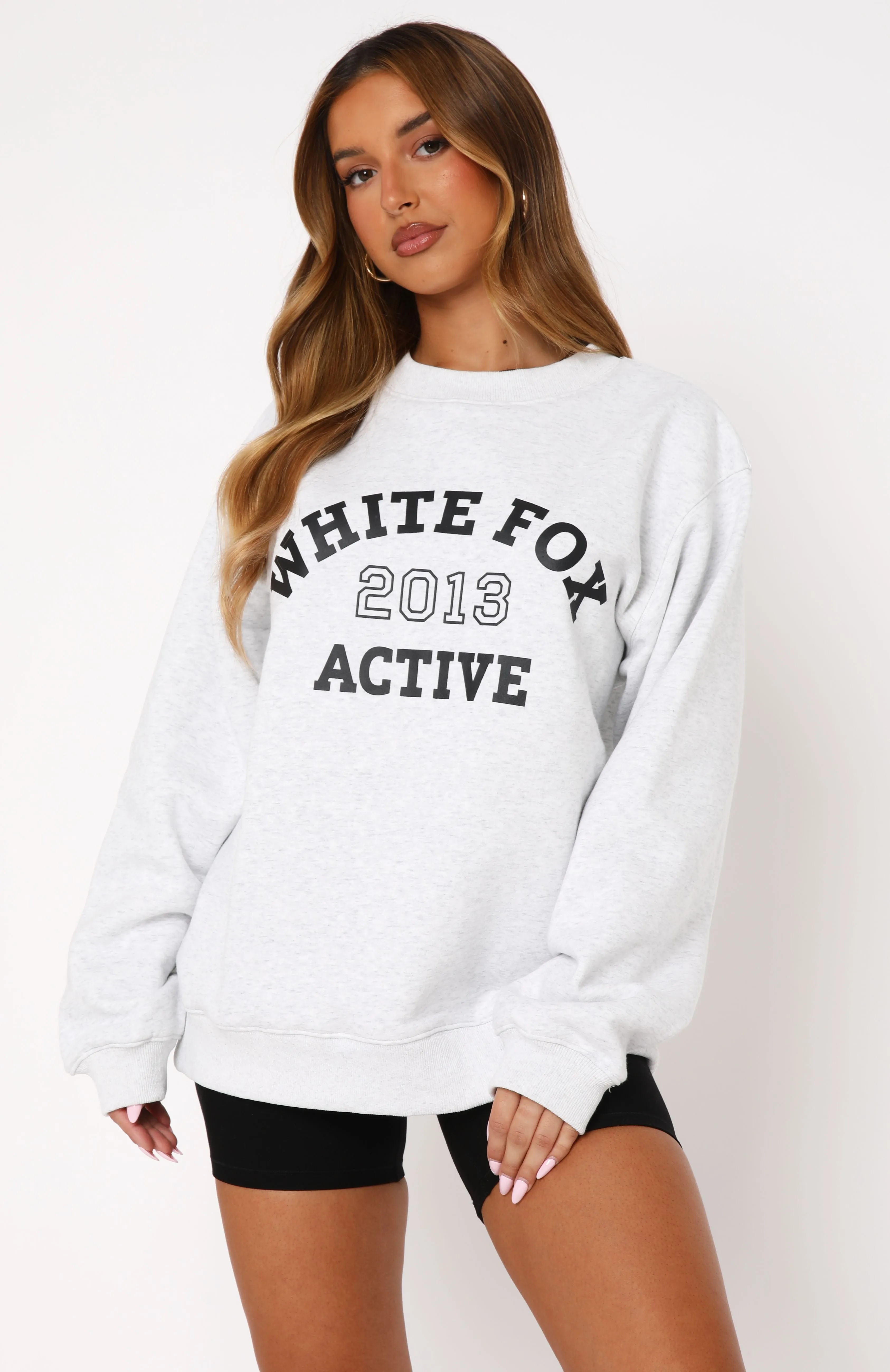 Down To The Wire Oversized Sweater Grey Marle sold by White Fox Boutique product image thumbnail 2