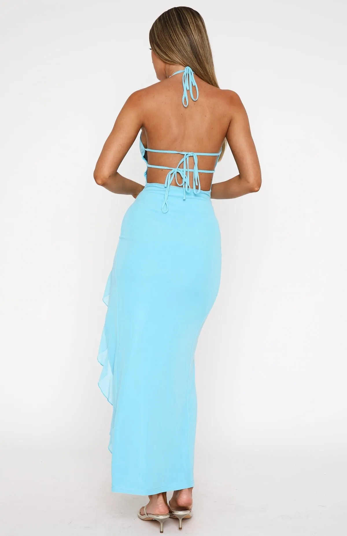 Day By Day Maxi Dress Aqua sold by White Fox Boutique product image thumbnail 4