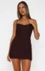 Midnight Snack Mini Dress Wine sold by White Fox Boutique