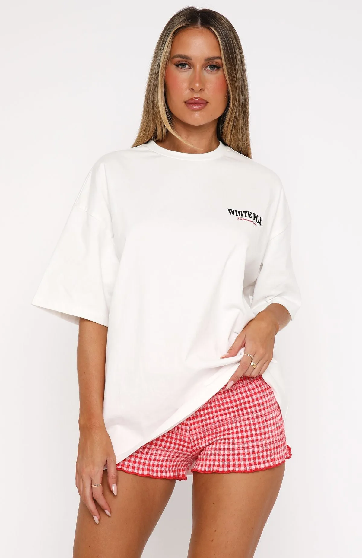 Exclusive Invite Oversized Tee White sold by White Fox Boutique product image thumbnail 2