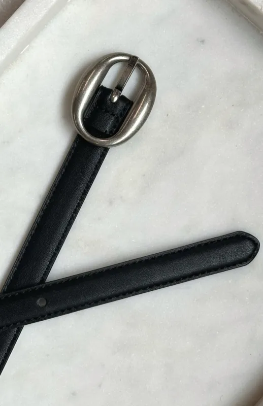 Ron Belt Black/Vintage Silver sold by White Fox Boutique