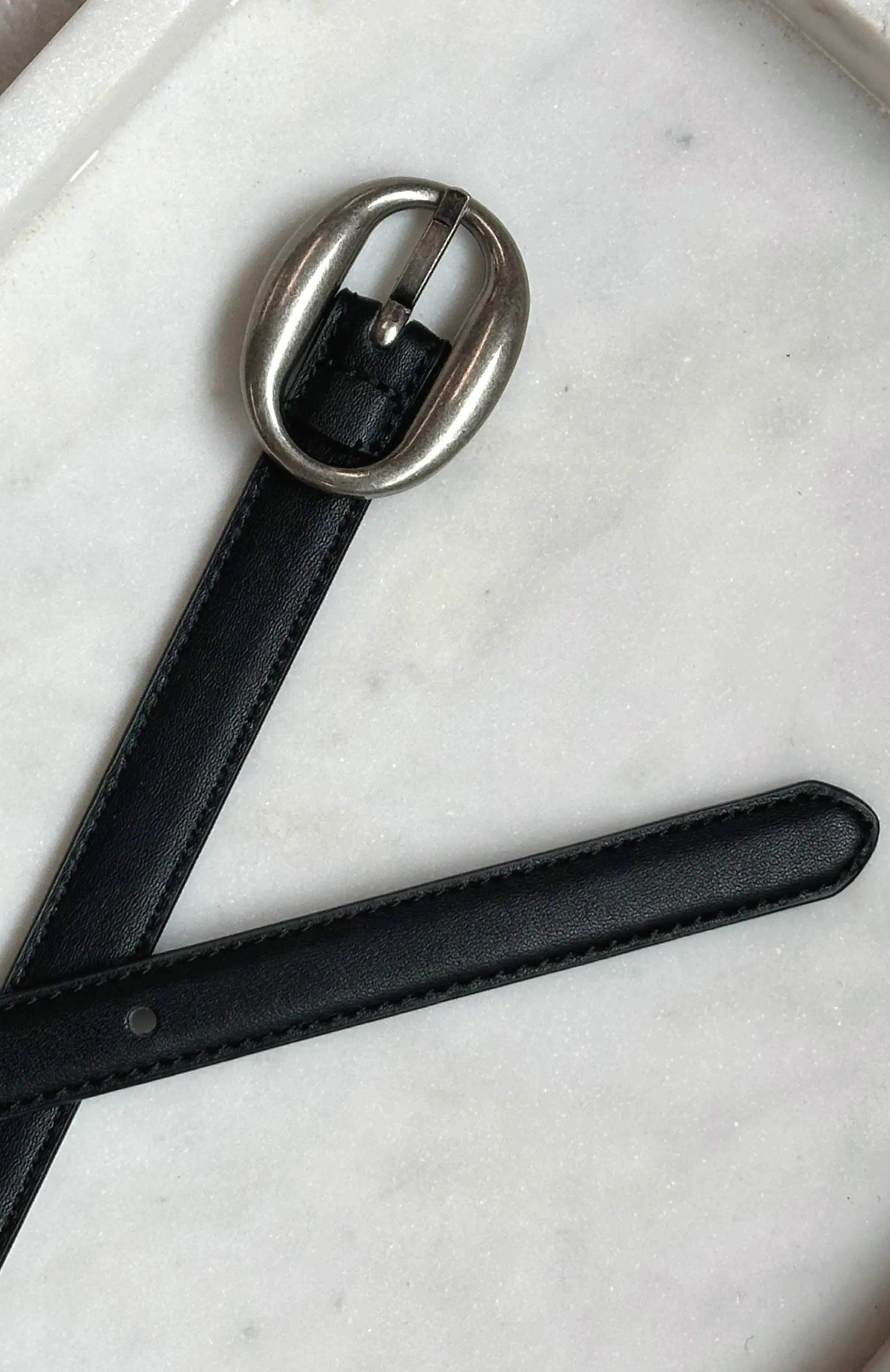 Ron Belt Black/Vintage Silver sold by White Fox Boutique