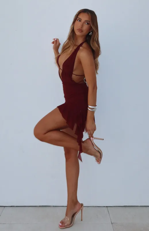 Diamond In The Rough Mini Dress Wine sold by White Fox Boutique