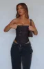Let It Go Strapless Bustier Midnight Leopard sold by White Fox Boutique