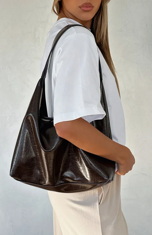 Make It Mine Shoulder Bag Chocolate sold by White Fox Boutique