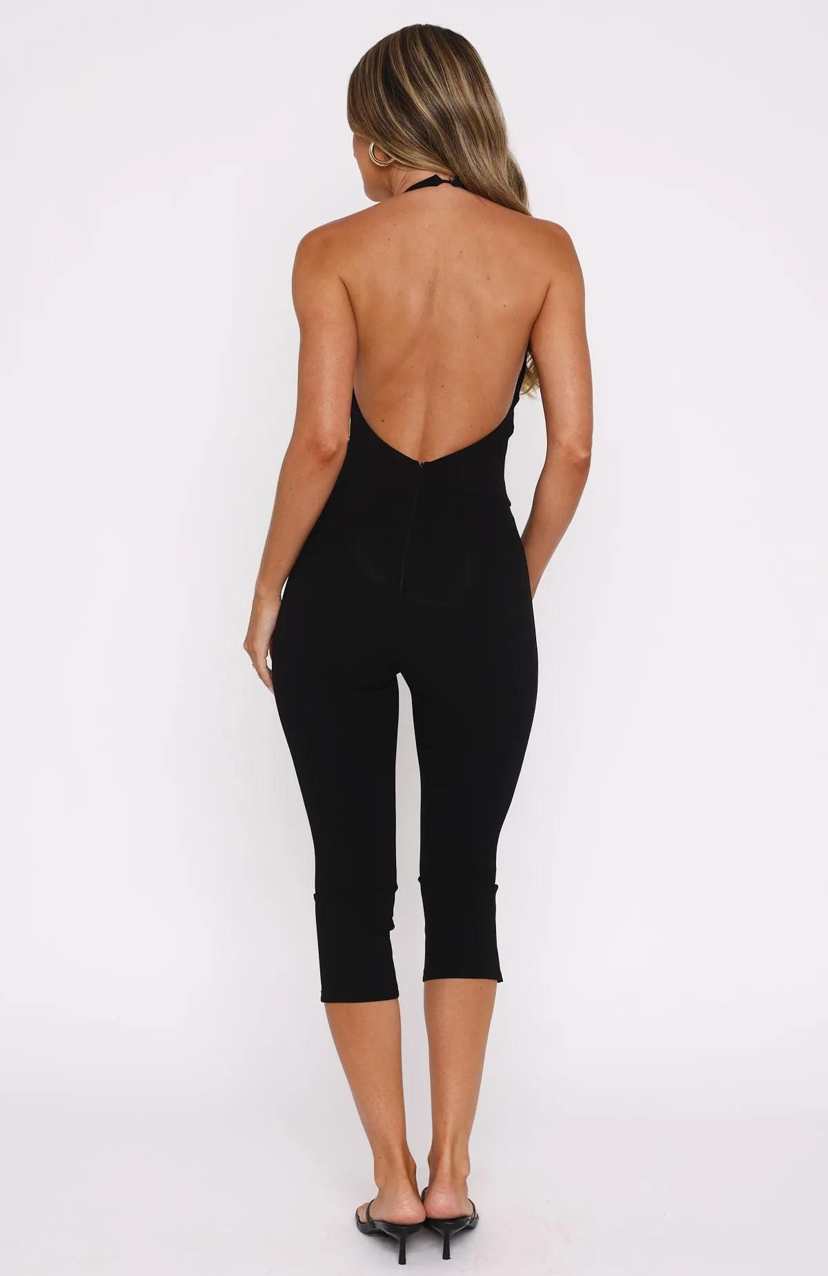 Vivid Dreams Jumpsuit Black sold by White Fox Boutique product image thumbnail 4