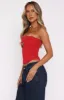 Never Love Again Strapless Bustier Red sold by White Fox Boutique