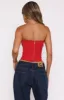 Never Love Again Strapless Bustier Red sold by White Fox Boutique