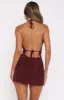 By Candlelight Beaded Mini Dress Burgundy sold by White Fox Boutique