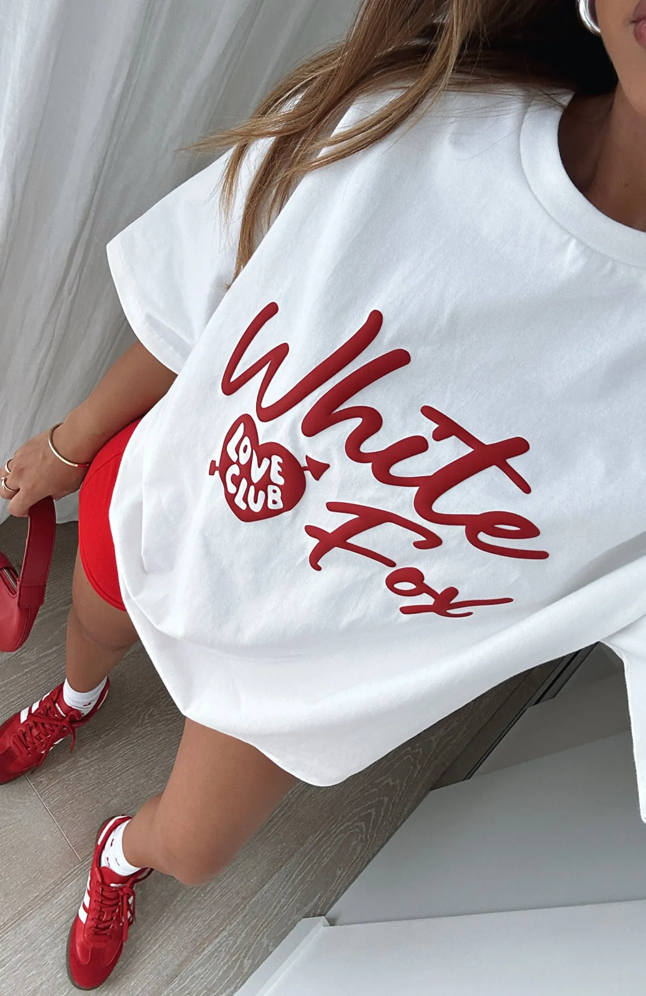 Be My Lover Oversized Tee White sold by White Fox Boutique