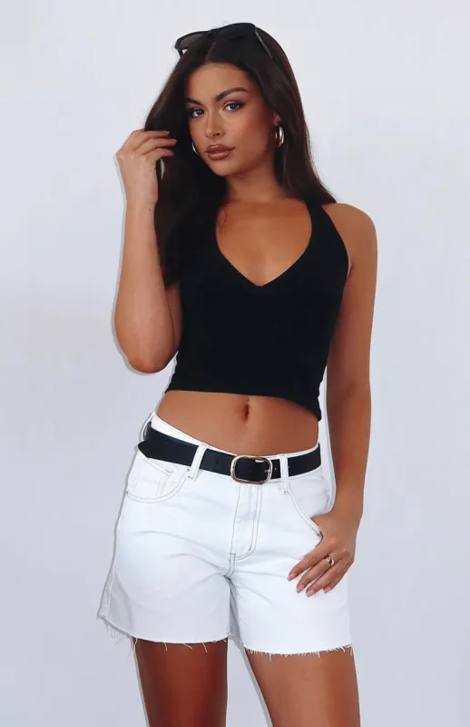 Not Meant To Be Denim Shorts Off White sold by White Fox Boutique