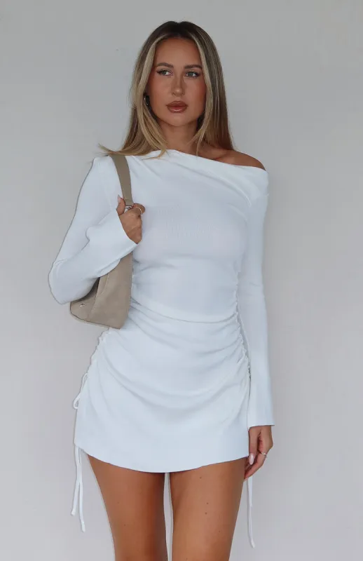 Moment For Life Long Sleeve Mini Dress Cream sold by White Fox Boutique