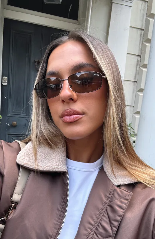 Polly Sunglasses Chocolate sold by White Fox Boutique