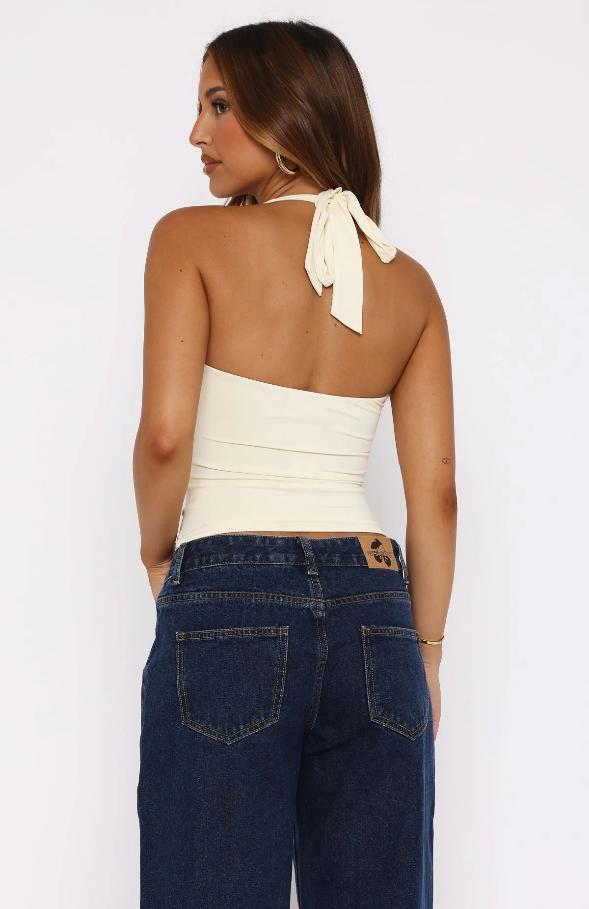 Act Right Halter Top Butter sold by White Fox Boutique product image thumbnail 4