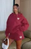 With Love For You Lounge Shorts Burgundy sold by White Fox Boutique