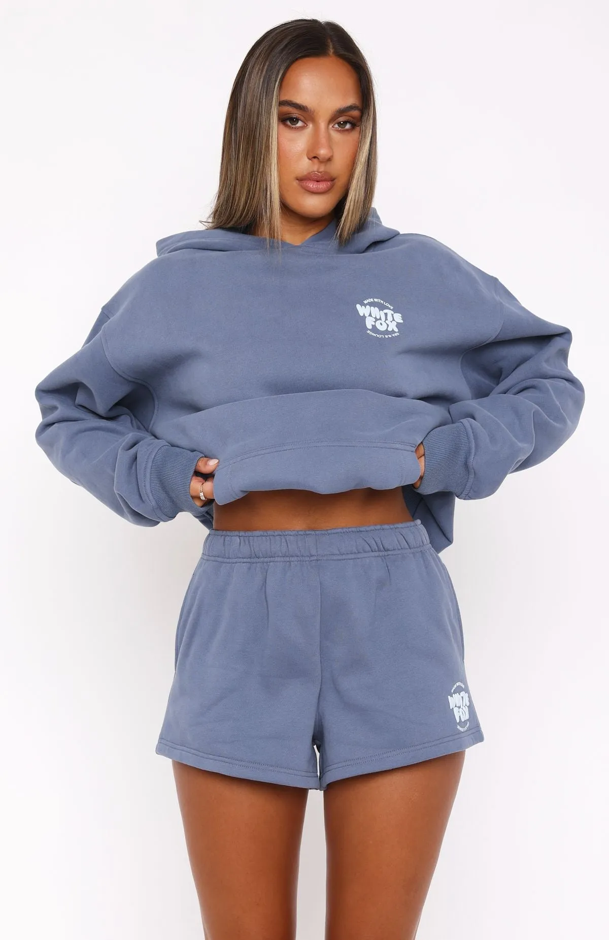 With Love For You Lounge Shorts Ocean sold by White Fox Boutique product image thumbnail 2