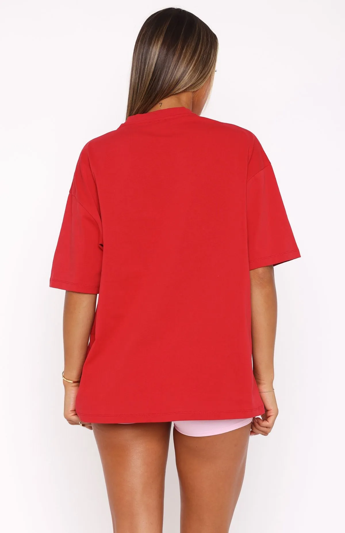 With Love In The Moment Oversized Tee Red sold by White Fox Boutique product image thumbnail 4
