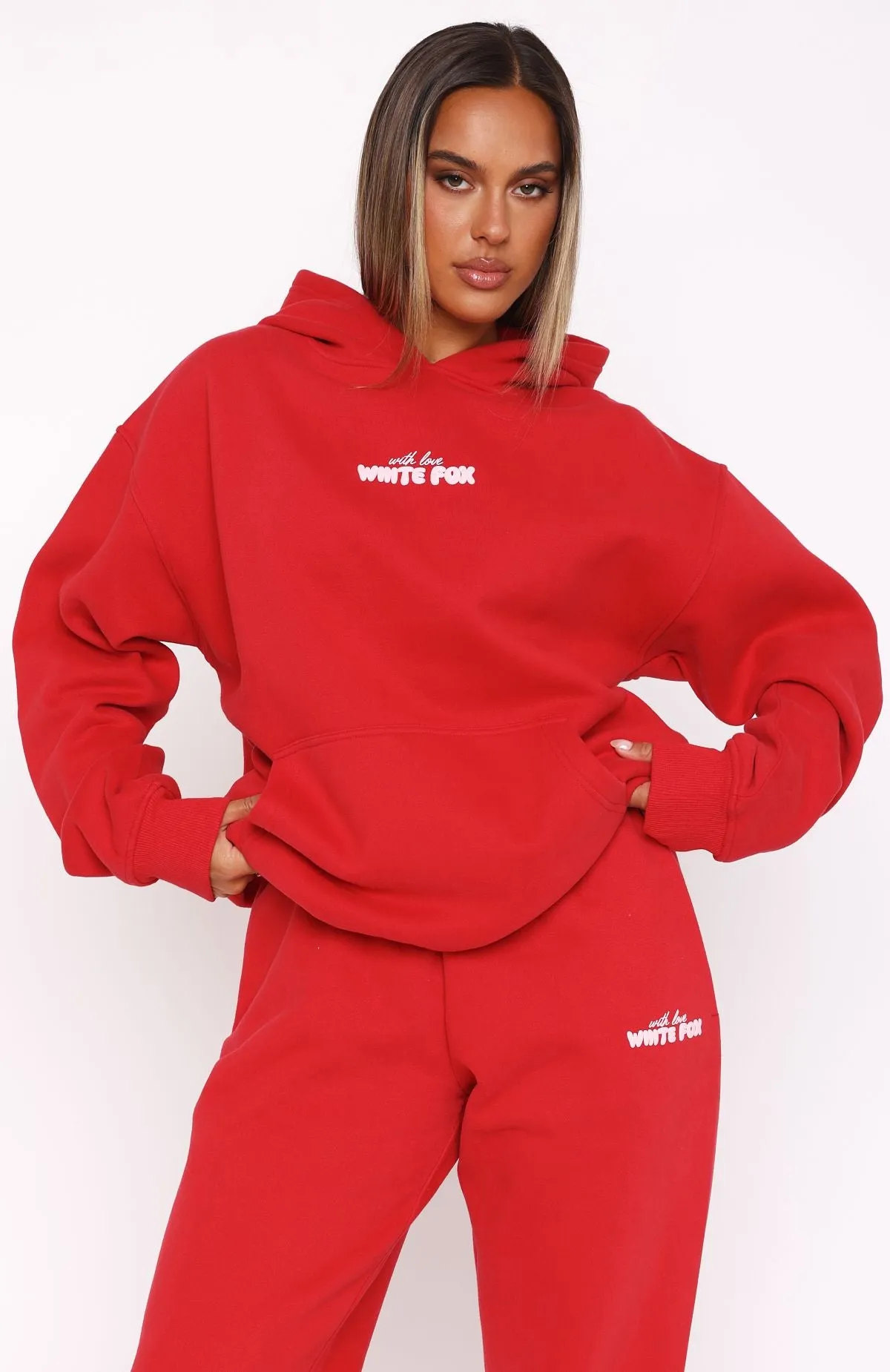 With Love In The Moment Oversized Hoodie Red sold by White Fox Boutique product image thumbnail 2