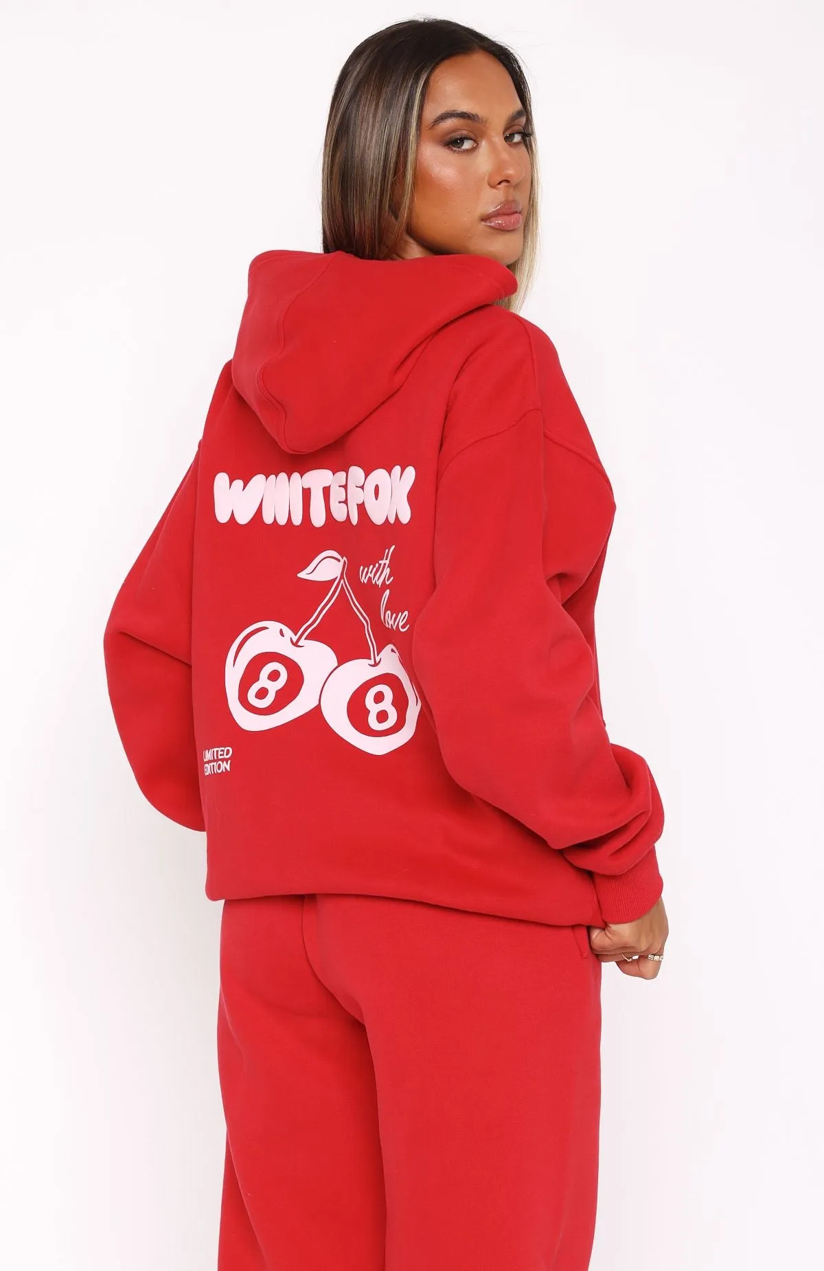 With Love In The Moment Oversized Hoodie Red sold by White Fox Boutique product image thumbnail 4