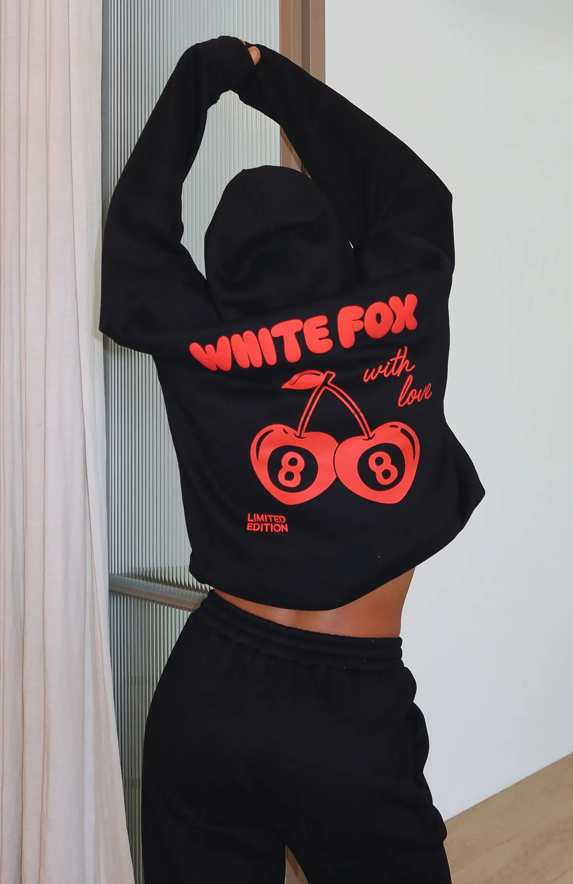 With Love In The Moment Oversized Hoodie Black sold by White Fox Boutique product image thumbnail 5