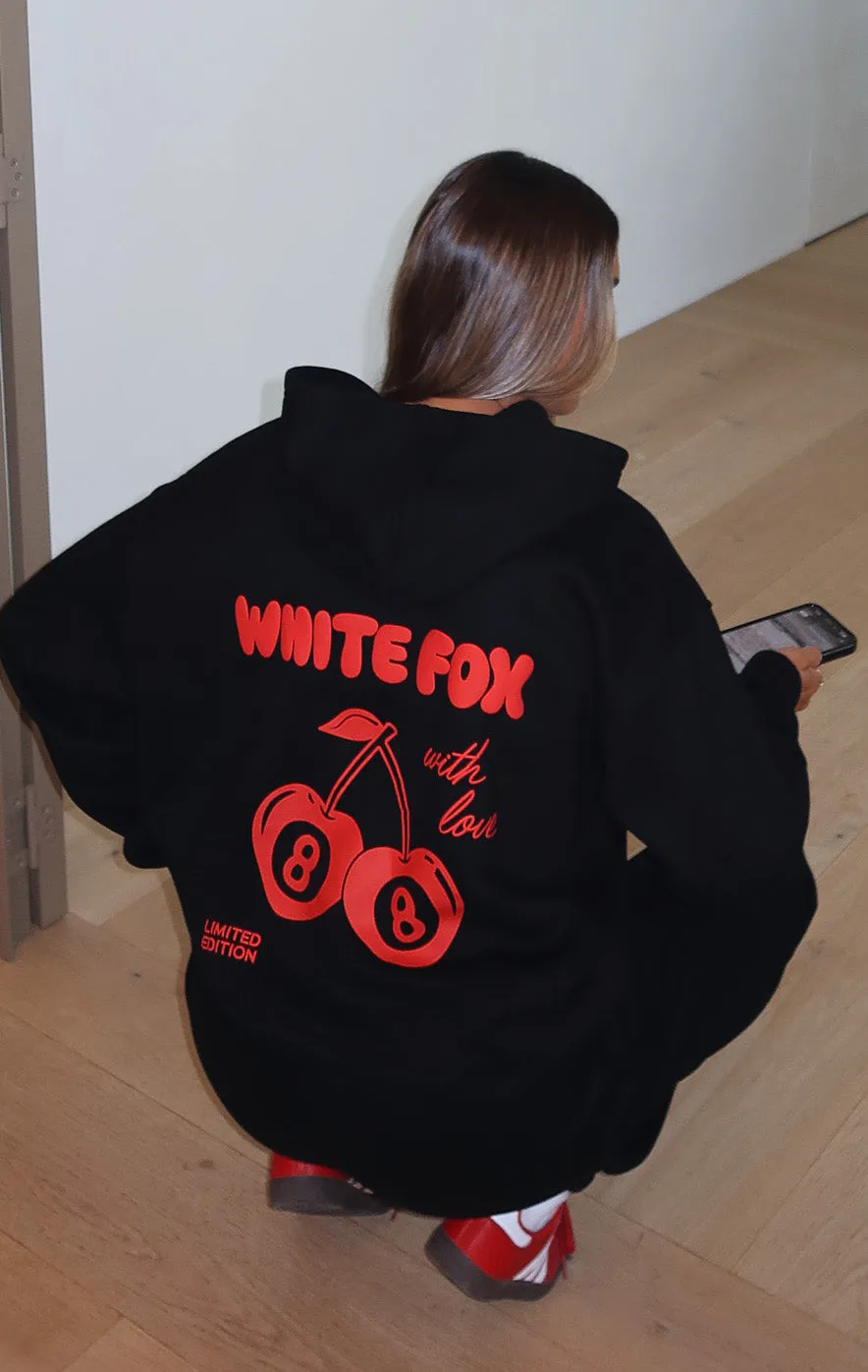 With Love In The Moment Oversized Hoodie Black sold by White Fox Boutique