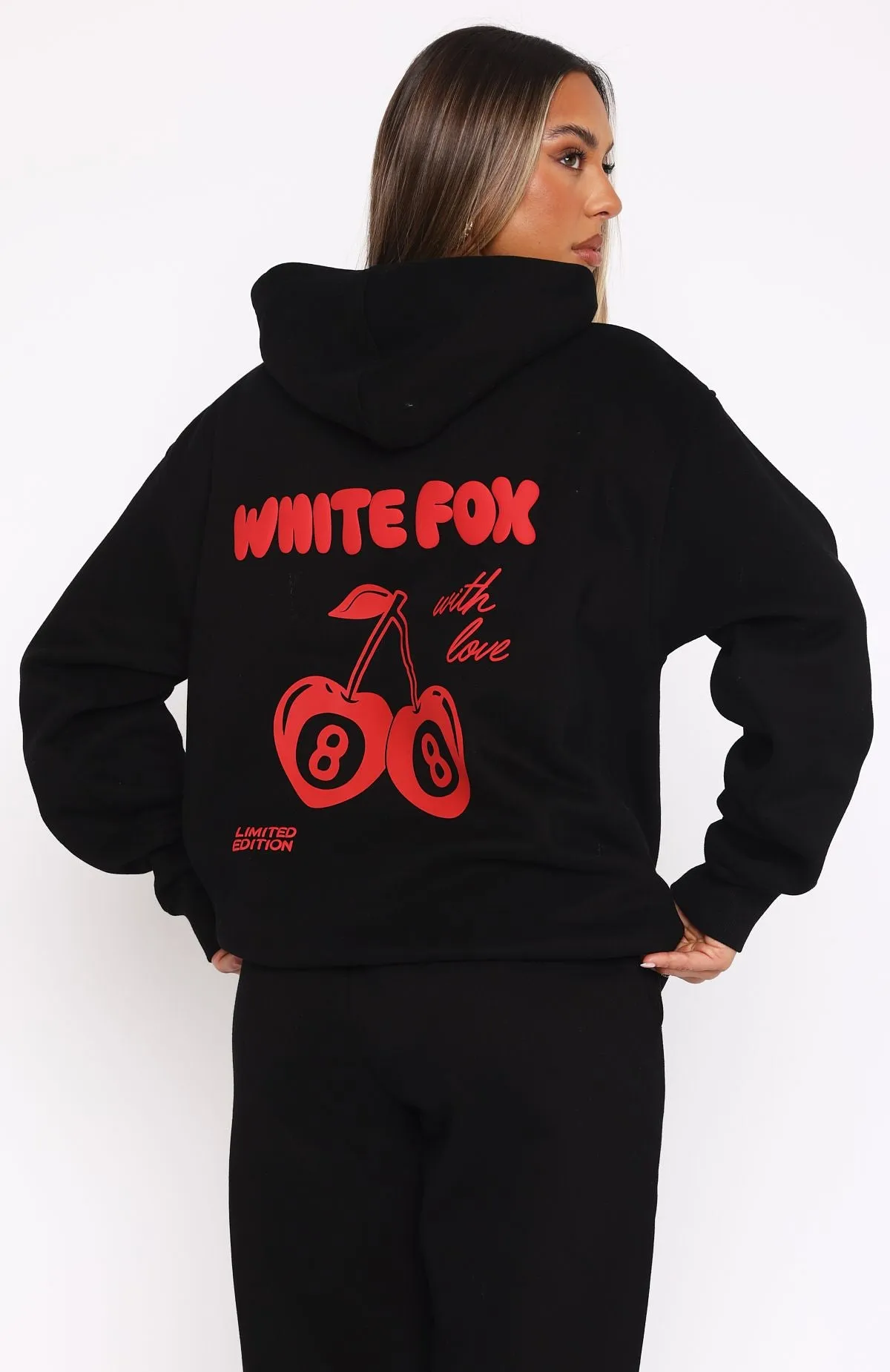 With Love In The Moment Oversized Hoodie Black sold by White Fox Boutique product image thumbnail 4